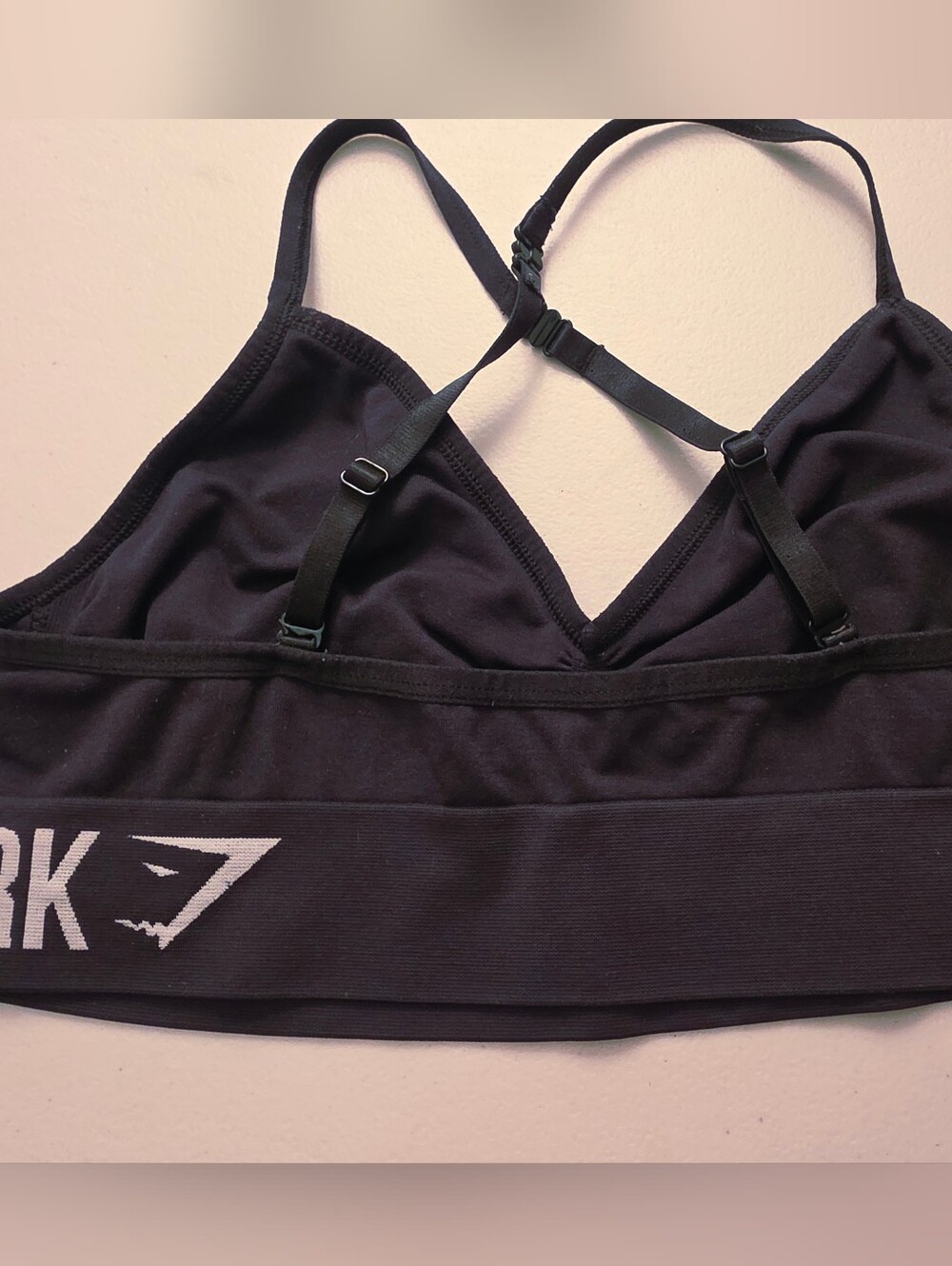 Gymshark Black Seamless Light Support Bralette with Logo Band - Picture 7 of 7